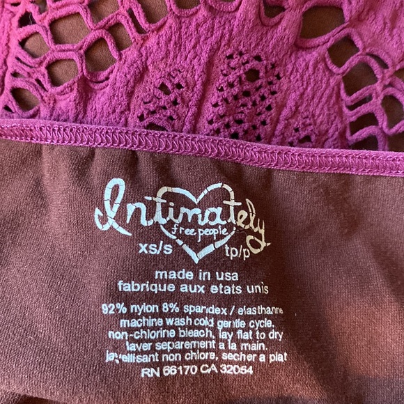 Free People Crochet Floral Lace Seamless Bodycon Mini Slip Dress - Picture 6 of 7